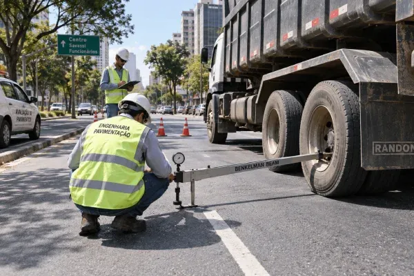 Avaliação da capacidade de suporte estrutural em pavimento urbano submetido a tráfego pesado.